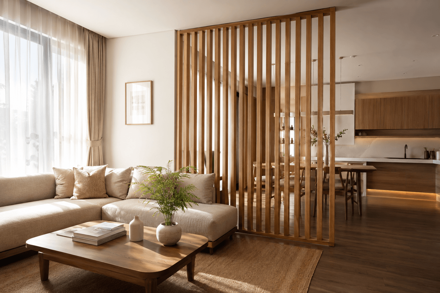 Thi công vách ngăn phòng khách tại Ninh Bình, Thanh Hoá